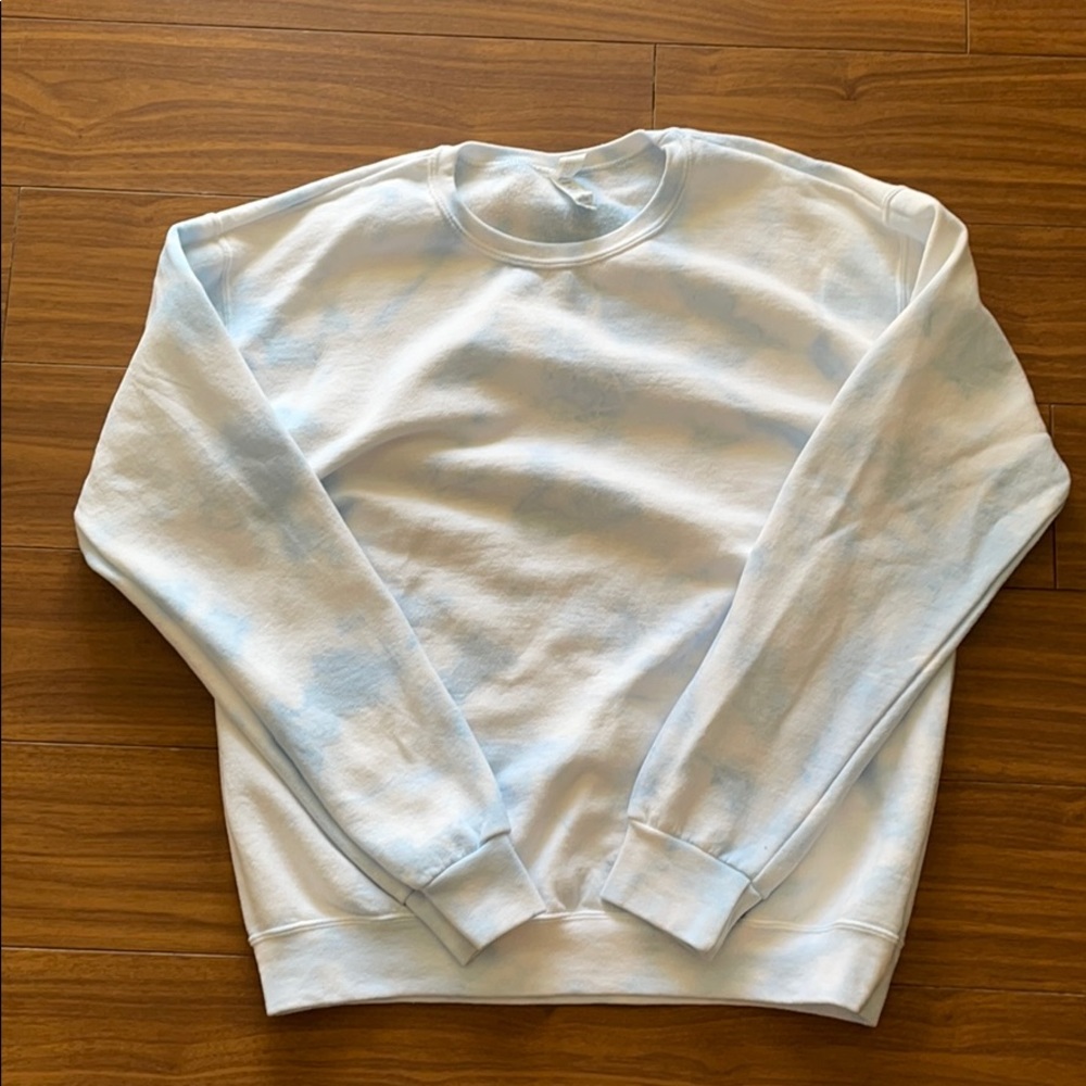 Baby Blue Tie Dye Pullover Sweater
